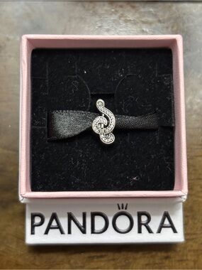 Authentic Pandora Sterling Silver Bead Sweet Music Note Charm.